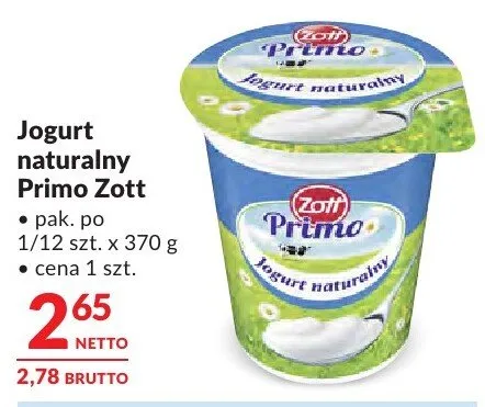 Jogurt naturalny kremowy Tola promocja w Makro
