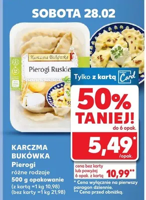 Pierogi ruskie różne rodzaje 500g opakowanie promocja w Kaufland