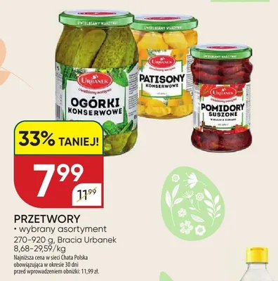 Patisony konserwowe promocja w Chata Polska