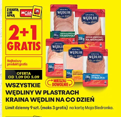 Mielonka tyrolska w plastrach Kraina Wędlin Na Co Dzień promocja w Biedronka