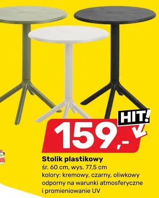 Stolik plastikowy promocja w Bricomarche
