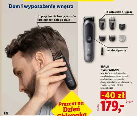 Trymer AIO5520 Braun promocja w Lidl