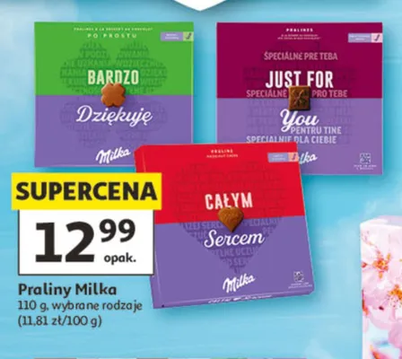 Praliny Milka Dziękuję promocja w Auchan