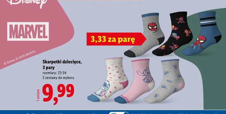 Skarpetki dziecięce 3-pak promocja w Lidl