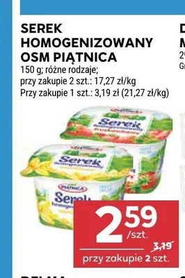 Serek homogenizowany OSM Piątnica truskawkowy promocja w Stokrotka