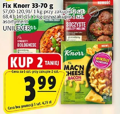 Fix Knorr 33-70g różne rodzaje promocja w Prim Market