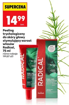 Peeling trychologiczny do skóry głowy stymulujący wzrost włosów Radical promocja w Biedronka