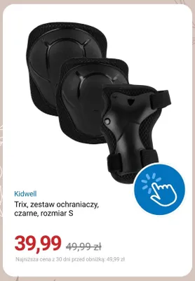 Zestaw ochraniaczy Kidwell Trix czarne rozmiar S promocja w Smyk