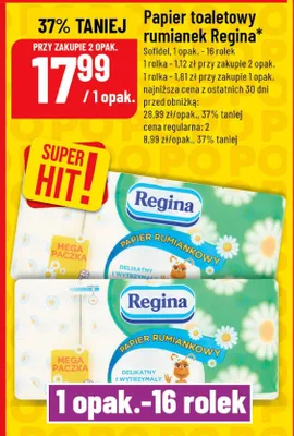Papier toaletowy rumianek Regina promocja w POLOmarket