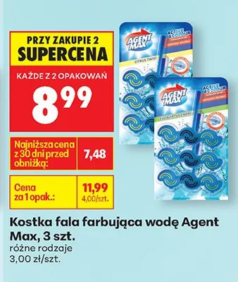 Kostka fala farbująca wodę, 3szt. promocja w Biedronka