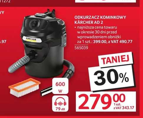 Odkurzacz kominkowy Kärcher Ad 2 promocja w Selgros