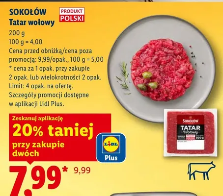 Tatar wołowy promocja w Lidl