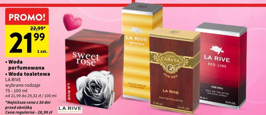 Woda toaletowa La Rive promocja w Intermarche