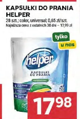 Kapsułki do prania Helper color universal promocja w Stokrotka