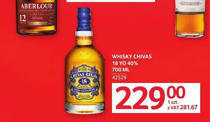 Whisky Chivas 18 YO 40% promocja w Selgros