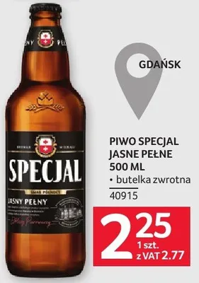 Piwo Specjal Jasne Pełne 500 ml promocja w Selgros
