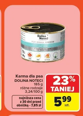 Karma dla psa Dolina Noteci Premium promocja w Carrefour
