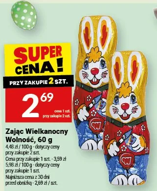 Zając Wielkanocny Wolność promocja w Twój Market
