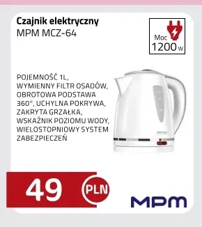 Czajnik elektryczny Mpm MCZ-64 promocja w kakto.pl