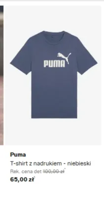 T-shirt z nadrukiem Puma niebieski promocja w Lounge by Zalando