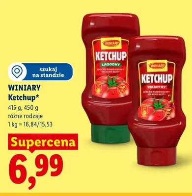 Ketchup pikantny Winiary promocja w Lidl