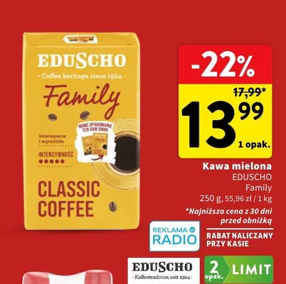 Kawa mielona Family promocja w Intermarche