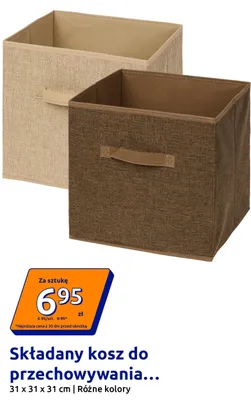 Składany kosz do przechowywania 31x31x31 cm promocja w Action
