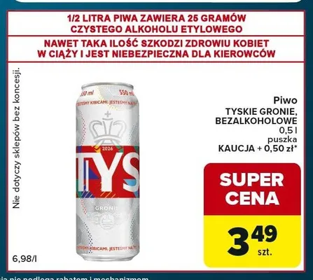 Piwo bezalkoholowe Tyskie Gronie promocja w Globi