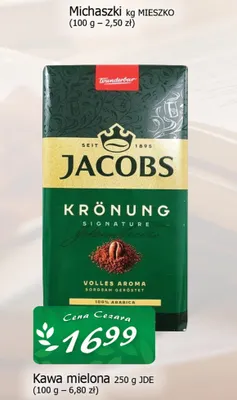 Kawa mielona Jacobs Krönung promocja w CEZAR Delikatesy
