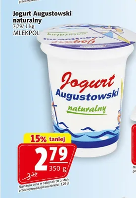 Jogurt Augustowski naturalny Mlekpol promocja w Prim Market