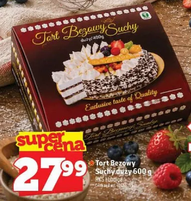 Tort Bezowy Suchy duży RKS Łubnica promocja w TOPAZ