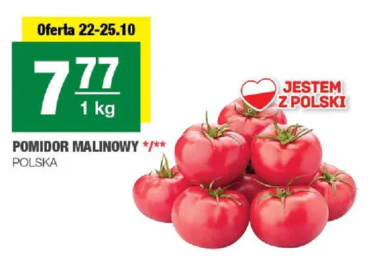 Pomidory malinowe polskie promocja w SPAR