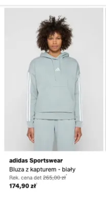 Bluza z kapturem adidas Sportswear biała promocja w Lounge by Zalando