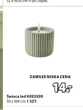 Świeca led KRESSER Ś9xW8cm promocja w Jysk