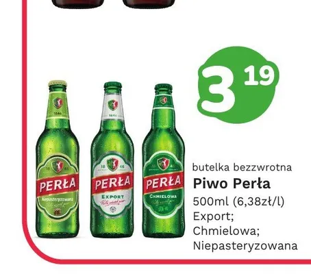 Piwo Perła Export promocja w Limonka