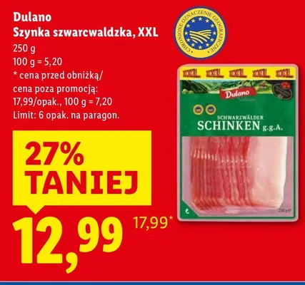 Szynka szwarcwaldzka, XXL promocja w Lidl