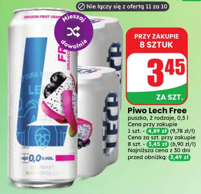 Piwo bezalkoholowe Lech promocja w Dino