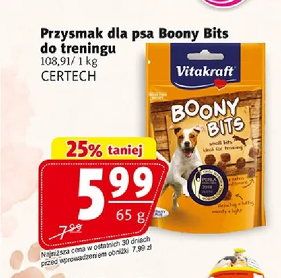 Przysmak dla psa Boony Bits do treningu Vitakraft promocja w Prim Market