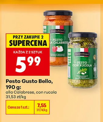 Pesto alla Calabrese GustoBello 190 g promocja w Biedronka