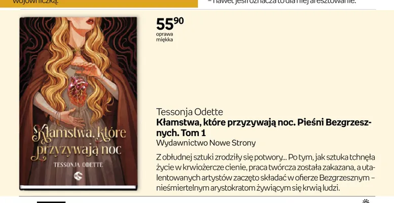 Książka Kłamstwa, które przyzywają noc. Pieśni Bezgrzesznych. Tom 1 promocja w Empik