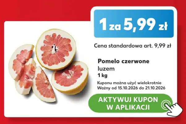 Pomelo czerwone promocja w Kaufland