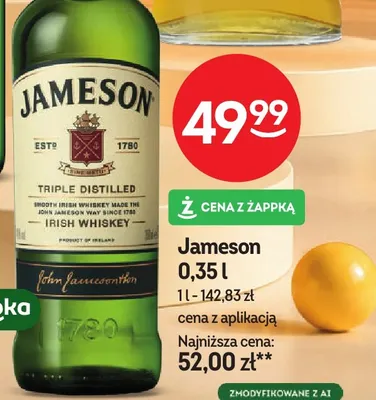 Whisky Jameson promocja w Żabka