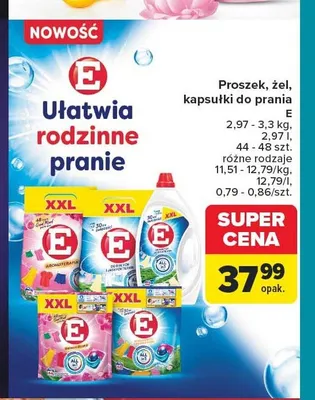 Kapsułki do prania E Active-Zym promocja w Carrefour