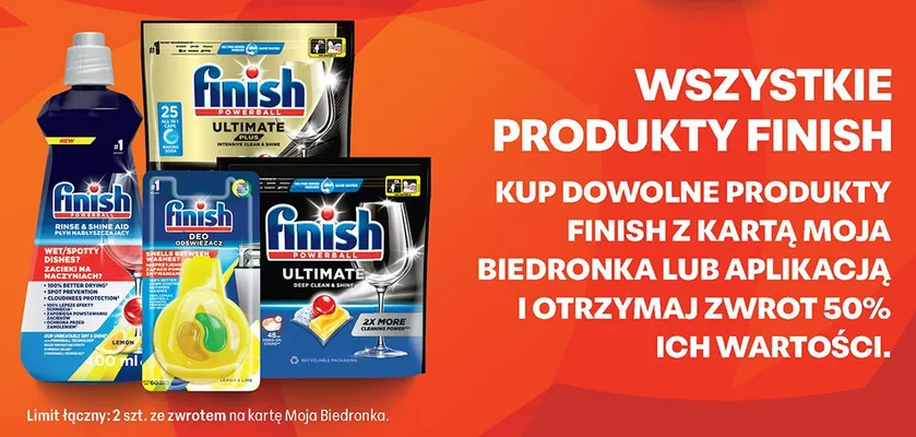 Kapsułki do zmywarki Finish Ultimate plus promocja w Biedronka