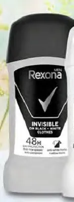 Antyperspirant w sztyfcie Rexona Men Invisible on Black + White Clothes 48H promocja w Dino