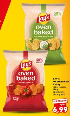 Chipsy Lay's Oven Baked jogurt z ziołami promocja w Kaufland