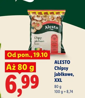Chipsy jabłkowe XXL Alesto promocja w Lidl