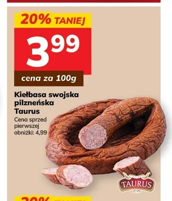 Kiełbasa swojska pilzneńska Taurus promocja w Hitpol