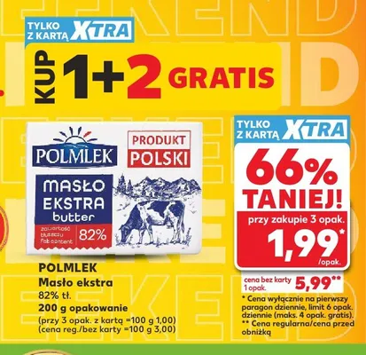 Masło ekstra Polmlek promocja w Kaufland