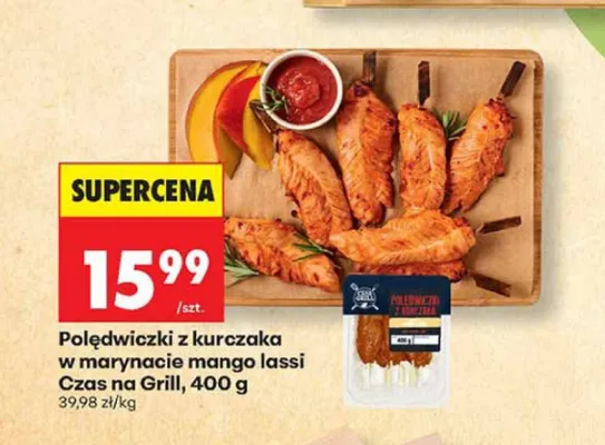 Polędwiczki z kurczaka w marynacie mango lassi Czas na Grill promocja w Biedronka